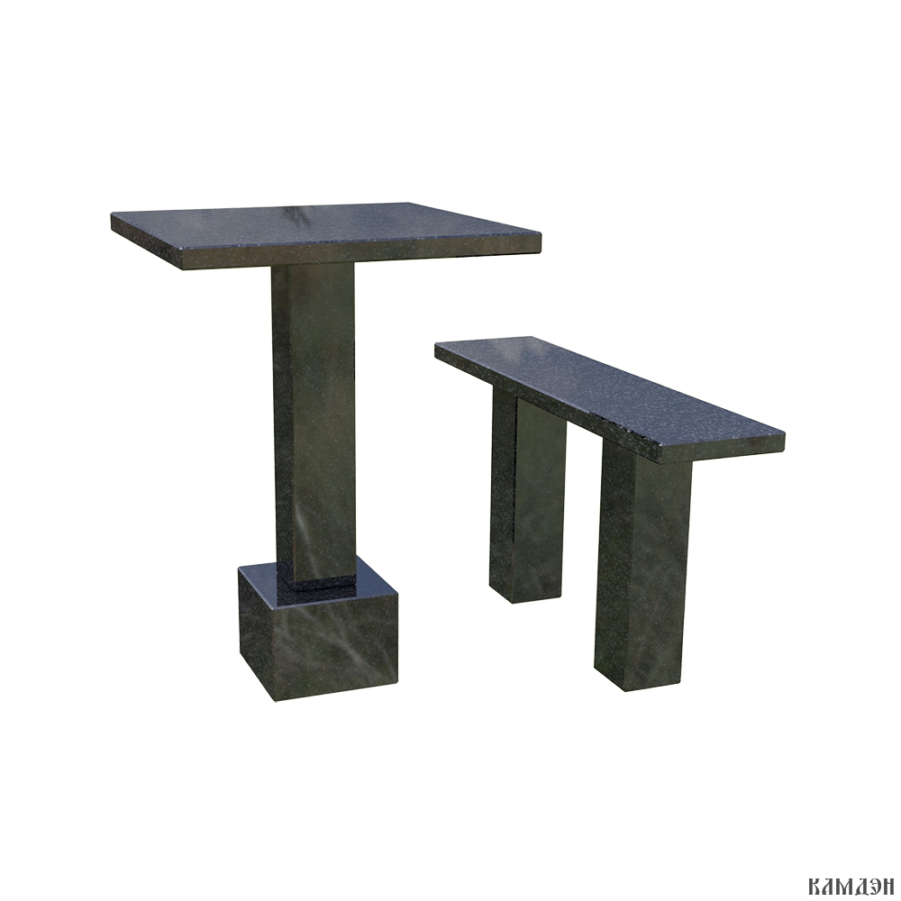 Стол с лавкой (на столбах стандрарт) арт.5614 (5212)